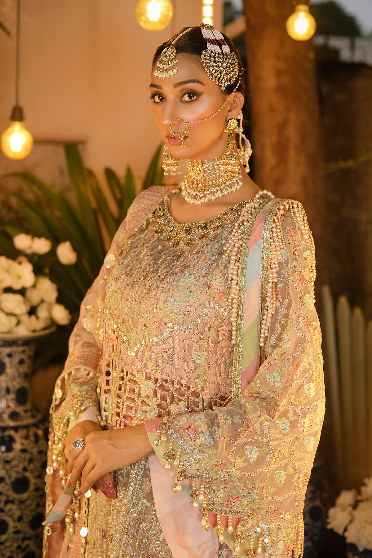 Raeesa Premium | Wajadan Wedding Formals | WD-6 Powder Peach -  Raeesa Premium Bridal - Original Designer Dress - House of Maryam