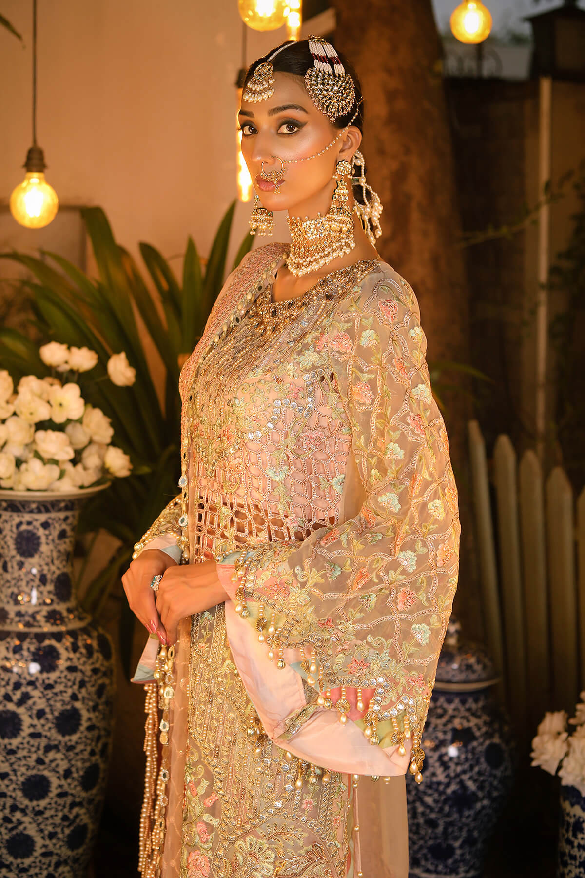 Raeesa Premium | Wajadan Wedding Formals | WD-6 Powder Peach -  Raeesa Premium Bridal - Original Designer Dress - House of Maryam