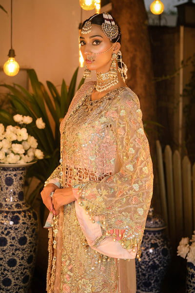Raeesa Premium | Wajadan Wedding Formals | WD-6 Powder Peach -  Raeesa Premium Bridal - Original Designer Dress - House of Maryam