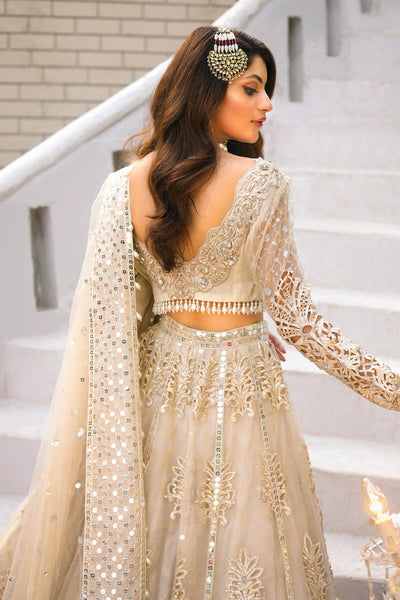 Raeesa Premium | Wajadan Wedding Formals |  WD-1 Pearl White -  Raeesa Premium Bridal - Original Designer Dress - House of Maryam