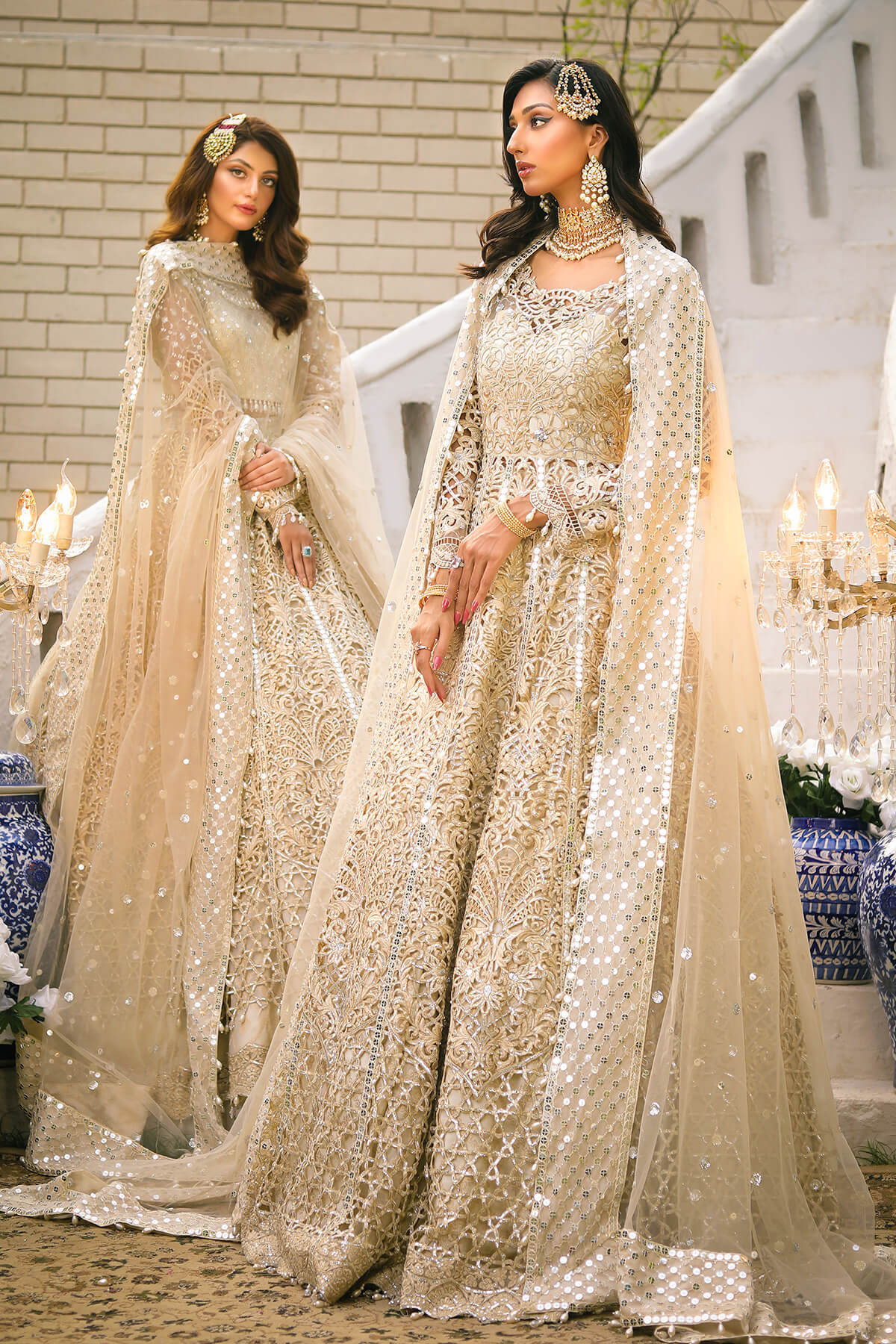 Raeesa Premium | Wajadan Wedding Formals |  WD-1 Pearl White -  Raeesa Premium Bridal - Original Designer Dress - House of Maryam