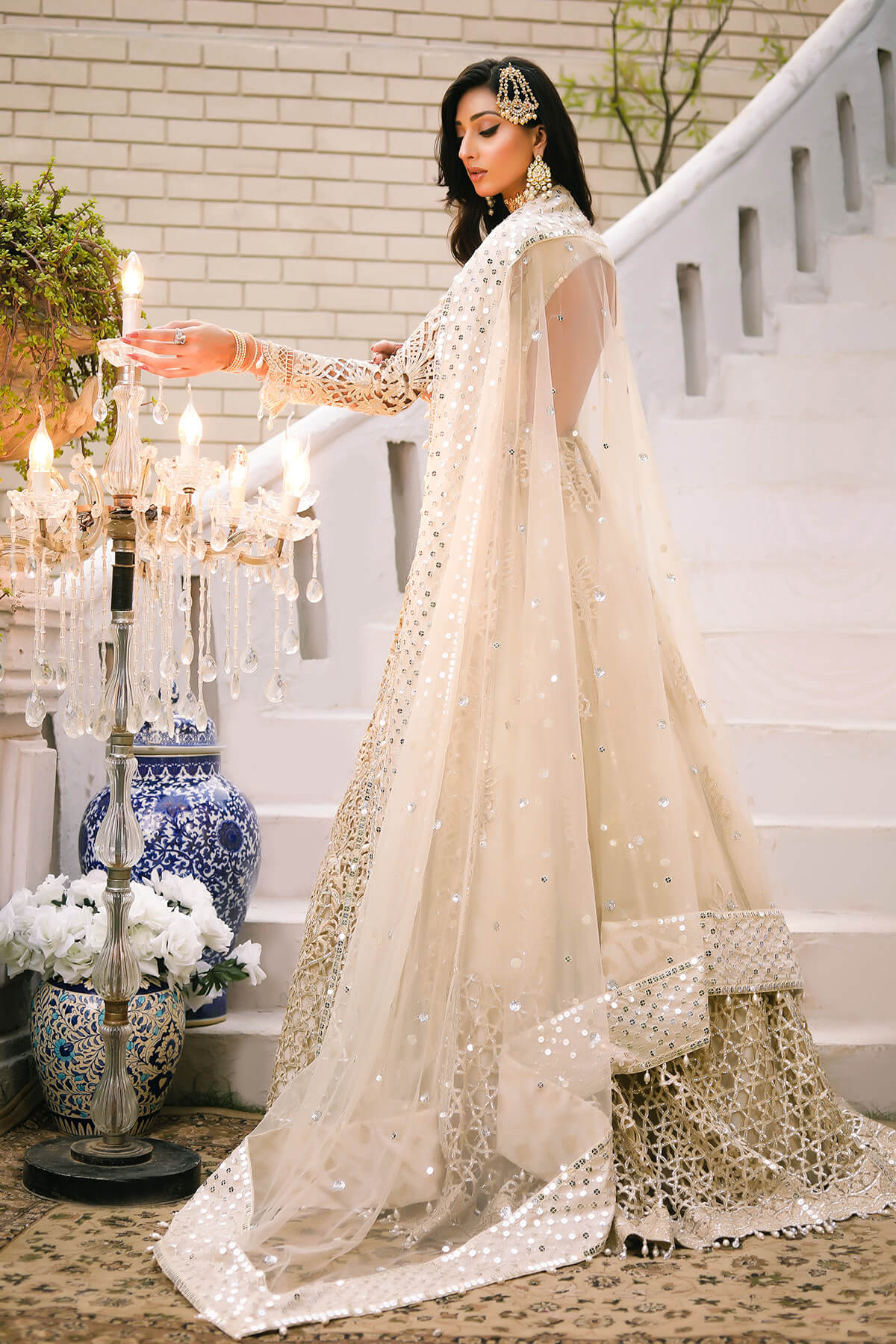 Raeesa Premium | Wajadan Wedding Formals |  WD-1 Pearl White -  Raeesa Premium Bridal - Original Designer Dress - House of Maryam