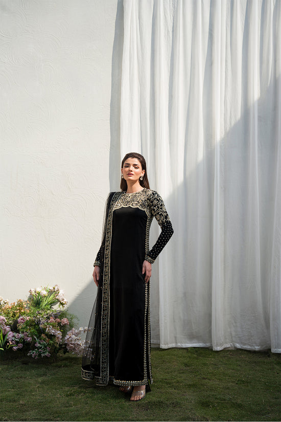 Raja Salahuddin | Love in Bloom | Black Lady -  Raja Salahuddin Formal - Original Designer Dress - House of Maryam