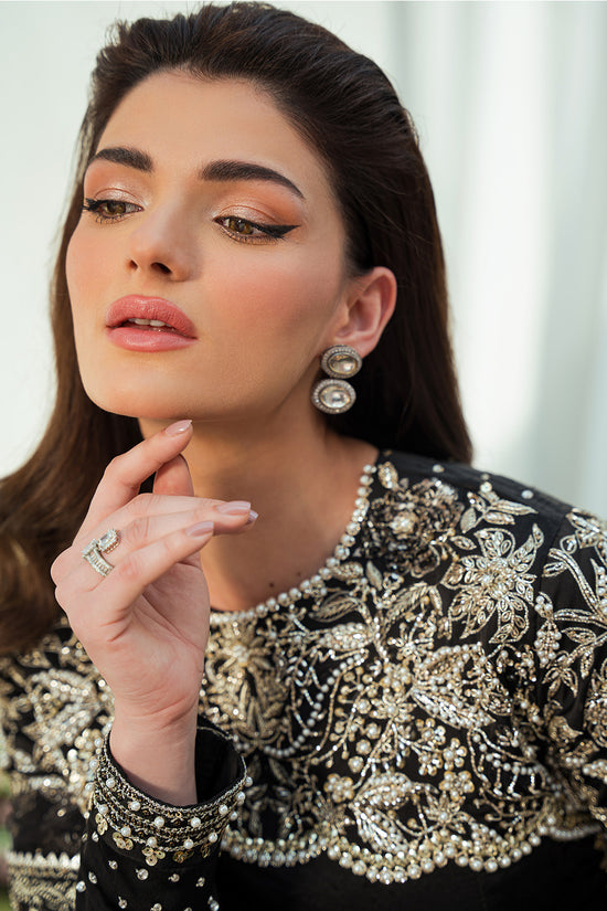 Raja Salahuddin | Love in Bloom | Black Lady -  Raja Salahuddin Formal - Original Designer Dress - House of Maryam
