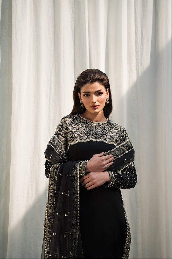 Raja Salahuddin | Love in Bloom | Black Lady -  Raja Salahuddin Formal - Original Designer Dress - House of Maryam