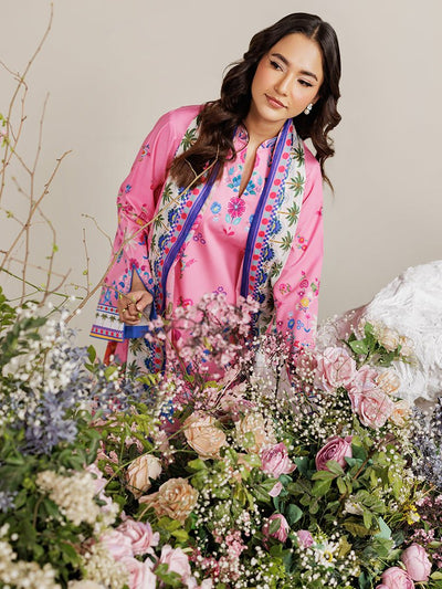 Rajbari | Amal Summer Prints Exclusive | Amal Summer Prints - 01-Brand:Rajbari-Type:Ladies Clothes-Pink-Lawn-House of Maryam- Buy in UK, USA