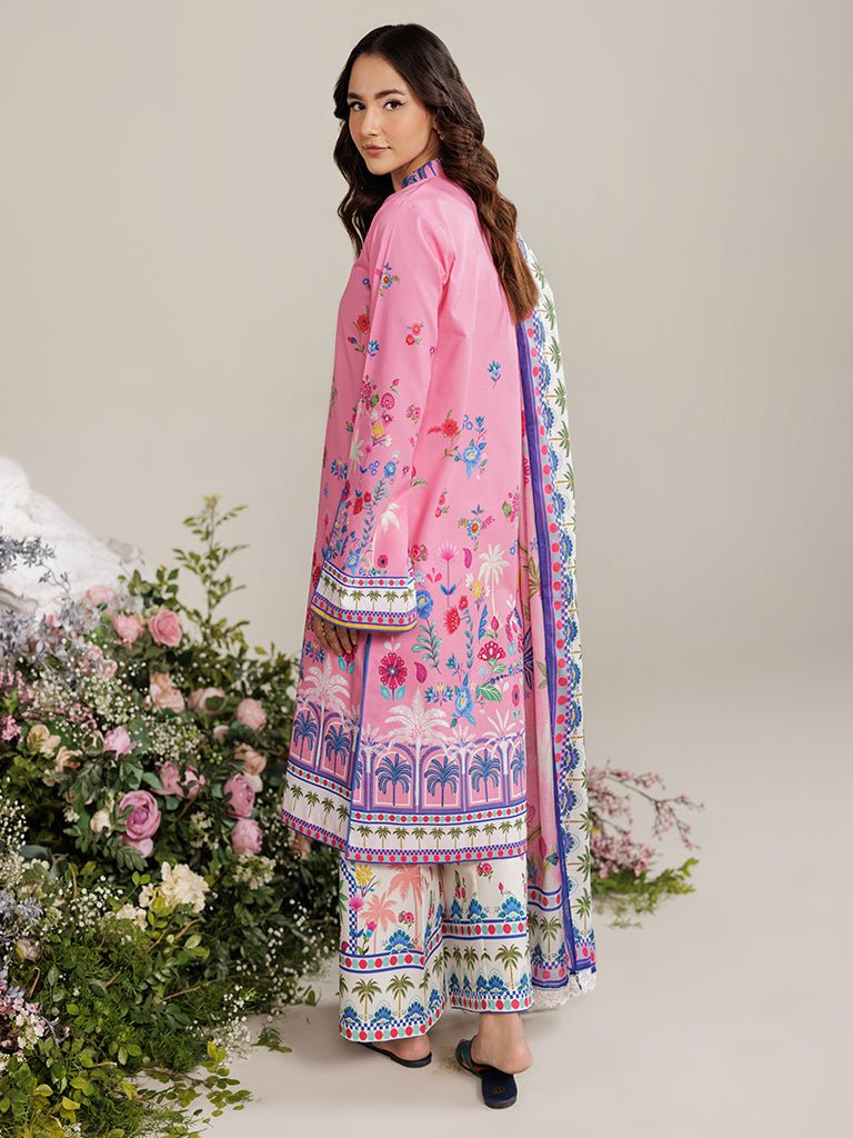 Rajbari | Amal Summer Prints Exclusive | Amal Summer Prints - 01-Brand:Rajbari-Type:Ladies Clothes-Pink-Lawn-House of Maryam- Buy in UK, USA