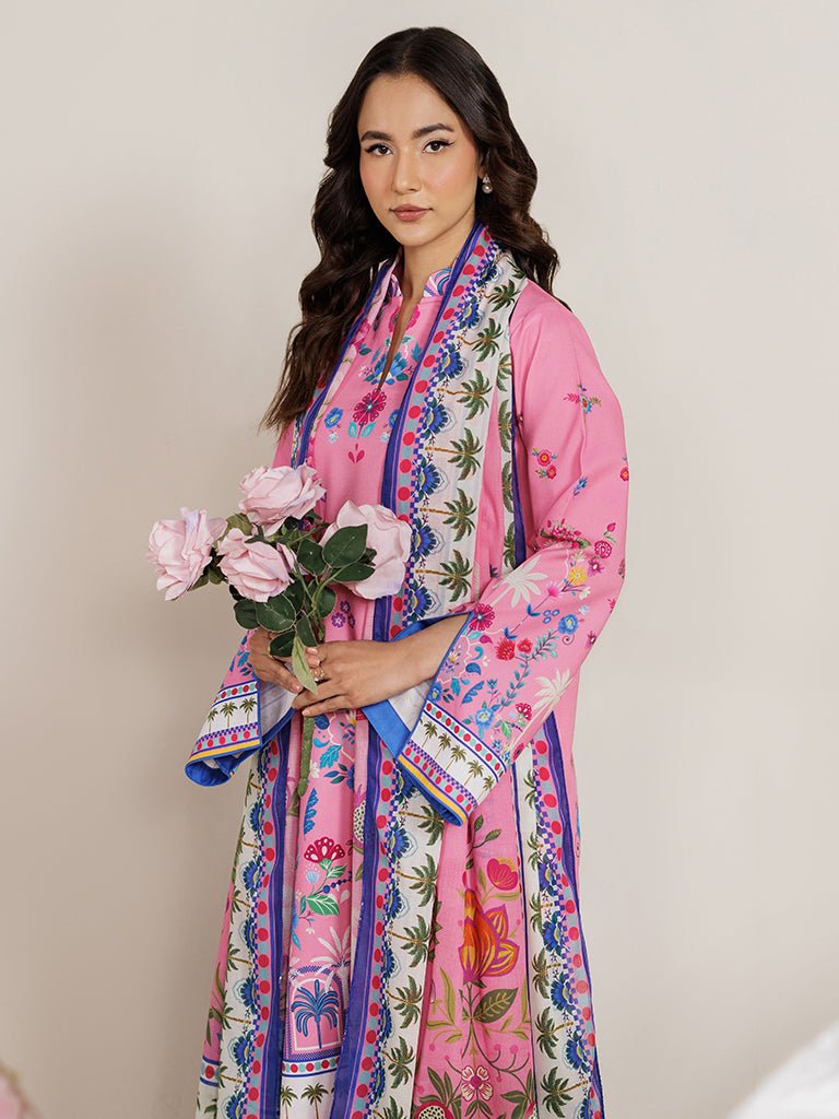 Rajbari | Amal Summer Prints Exclusive | Amal Summer Prints - 01-Brand:Rajbari-Type:Ladies Clothes-Pink-Lawn-House of Maryam- Buy in UK, USA