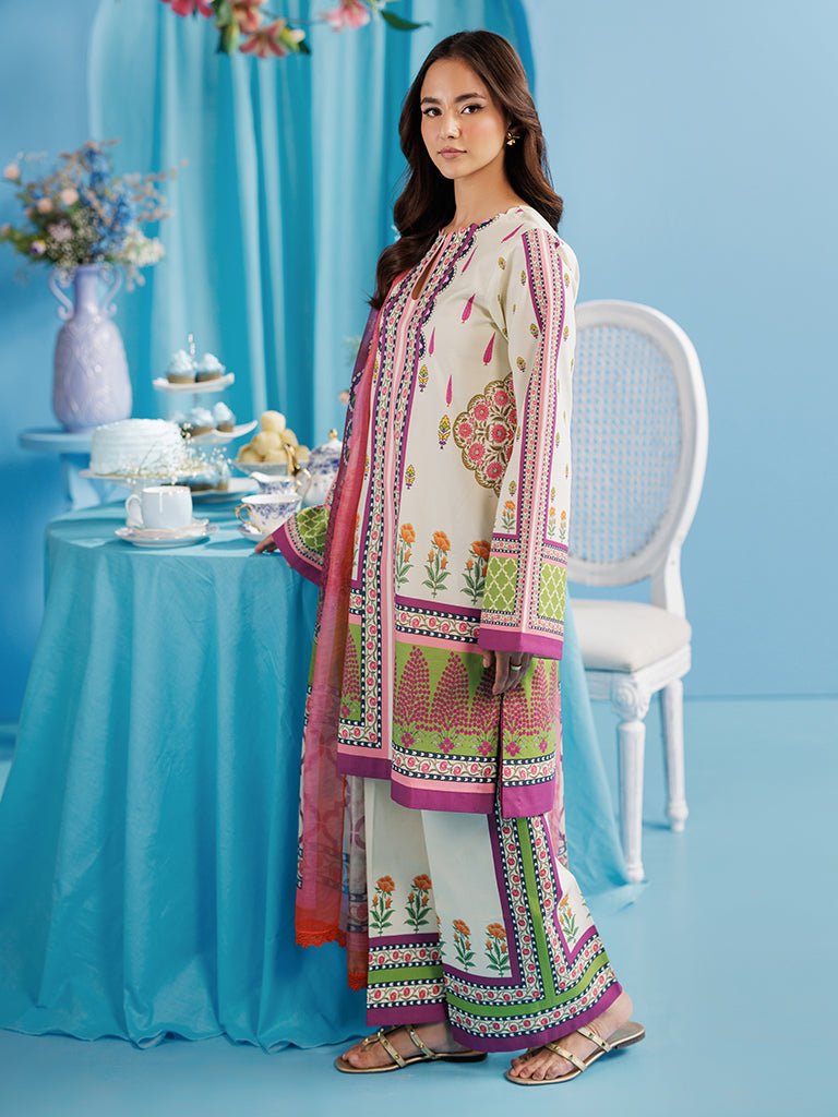Rajbari | Amal Summer Prints Exclusive | Amal Summer Prints - 04-Brand:Rajbari-Type:Ladies Clothes-White-Lawn-House of Maryam- Buy in UK, USA