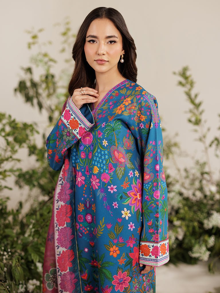 Rajbari | Amal Summer Prints Exclusive | Amal Summer Prints - 05-Brand:Rajbari-Type:Ladies Clothes-Blue-Lawn-House of Maryam- Buy in UK, USA