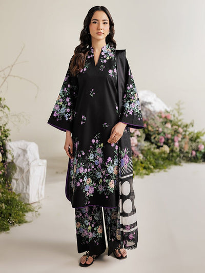 Rajbari | Amal Summer Prints Exclusive | Amal Summer Prints - 06-Brand:Rajbari-Type:Ladies Clothes-Black-Lawn-House of Maryam- Buy in UK, USA