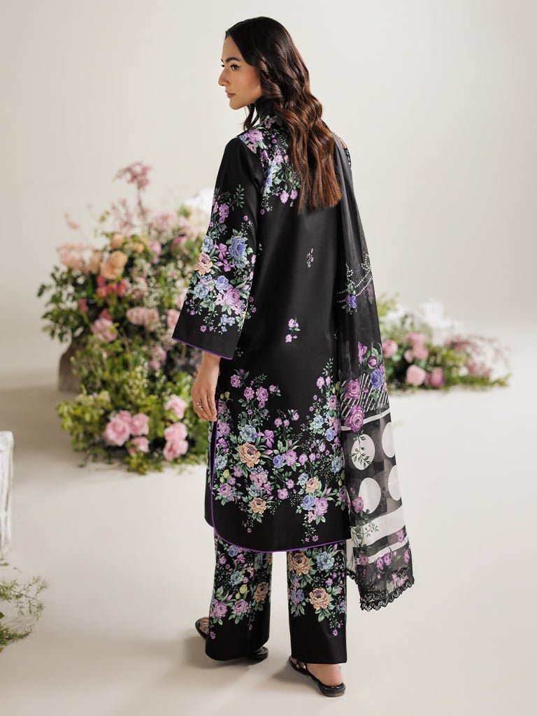 Rajbari | Amal Summer Prints Exclusive | Amal Summer Prints - 06-Brand:Rajbari-Type:Ladies Clothes-Black-Lawn-House of Maryam- Buy in UK, USA