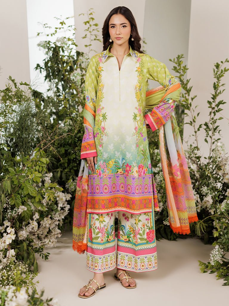 Rajbari | Amal Summer Prints Exclusive | Amal Summer Prints - 07-Brand:Rajbari-Type:Ladies Clothes-Ivory-Lawn-House of Maryam- Buy in UK, USA