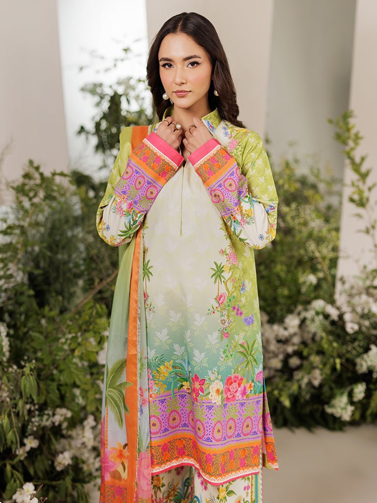 Rajbari | Amal Summer Prints Exclusive | Amal Summer Prints - 07-Brand:Rajbari-Type:Ladies Clothes-Ivory-Lawn-House of Maryam- Buy in UK, USA
