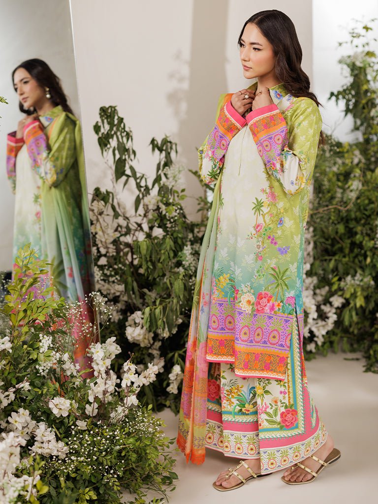 Rajbari | Amal Summer Prints Exclusive | Amal Summer Prints - 07-Brand:Rajbari-Type:Ladies Clothes-Ivory-Lawn-House of Maryam- Buy in UK, USA