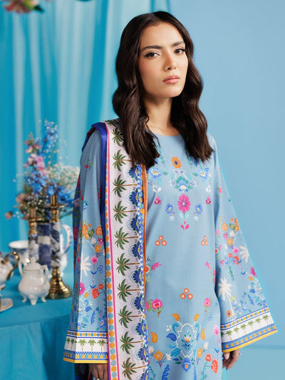Rajbari | Amal Summer Prints Exclusive | Amal Summer Prints - 08-Brand:Rajbari-Type:Ladies Clothes-Dusty Blue-Lawn-House of Maryam- Buy in UK, USA