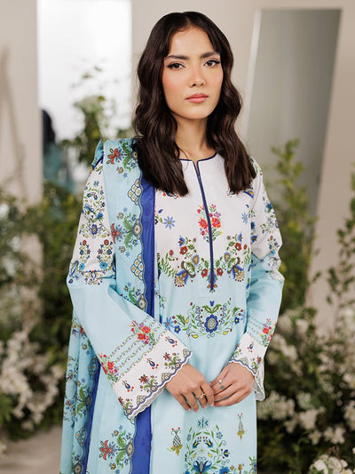 Rajbari | Amal Summer Prints Exclusive | Amal Summer Prints - 10-Brand:Rajbari-Type:Ladies Clothes-Ice Blue-Lawn-House of Maryam- Buy in UK, USA