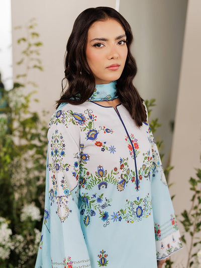 Rajbari | Amal Summer Prints Exclusive | Amal Summer Prints - 10-Brand:Rajbari-Type:Ladies Clothes-Ice Blue-Lawn-House of Maryam- Buy in UK, USA