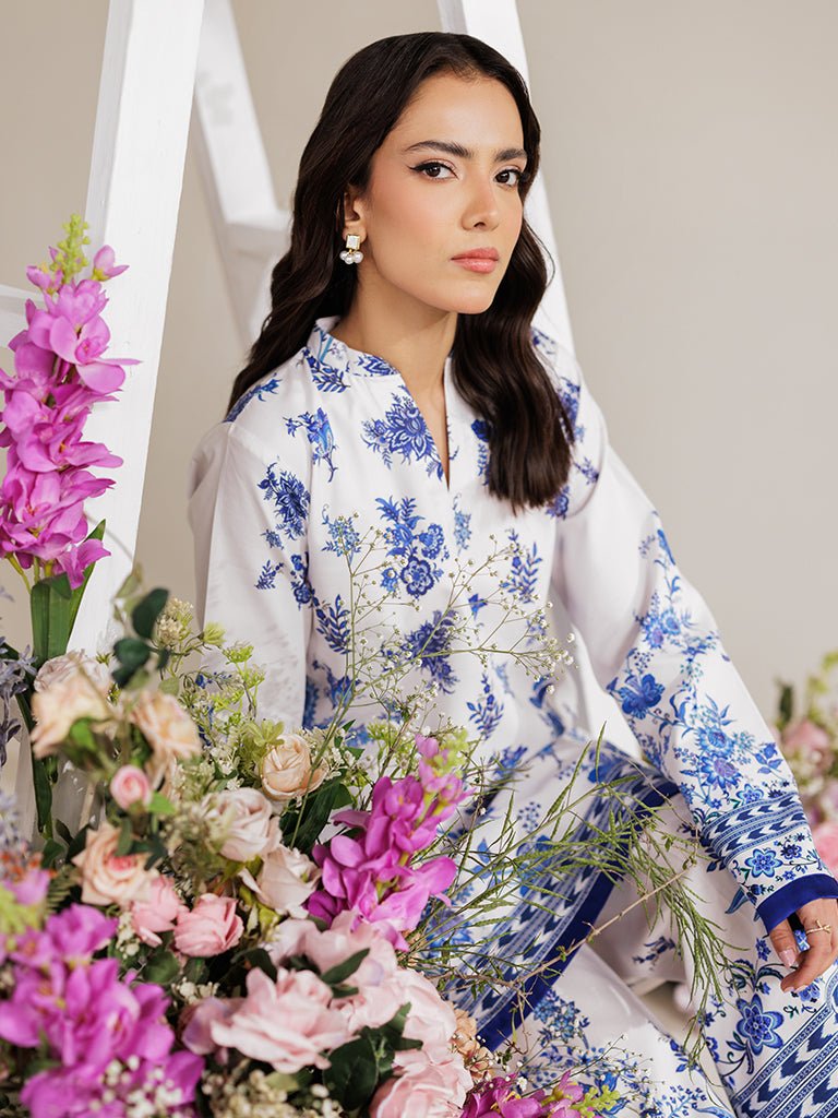 Rajbari | Amal Summer Prints Exclusive | Amal Summer Prints - 12-Brand:Rajbari-Type:Ladies Clothes-White-Lawn-House of Maryam- Buy in UK, USA