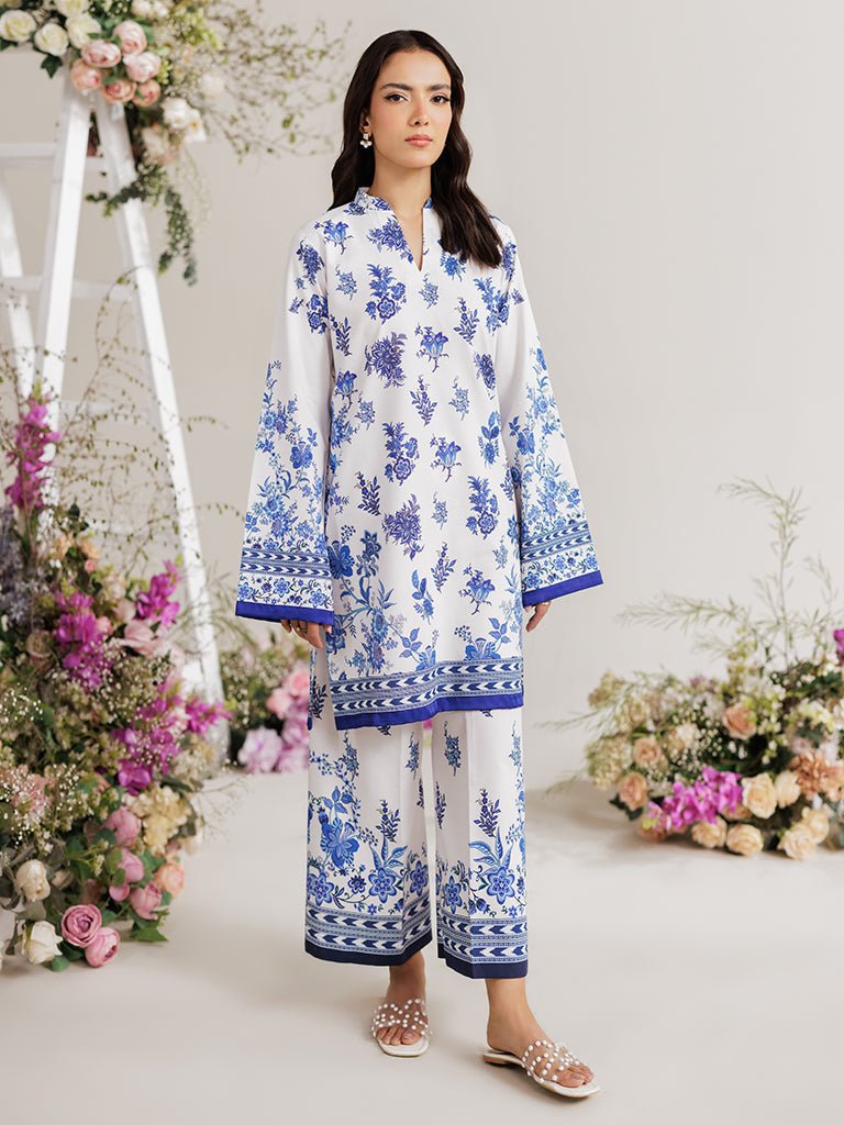 Rajbari | Amal Summer Prints Exclusive | Amal Summer Prints - 12-Brand:Rajbari-Type:Ladies Clothes-White-Lawn-House of Maryam- Buy in UK, USA