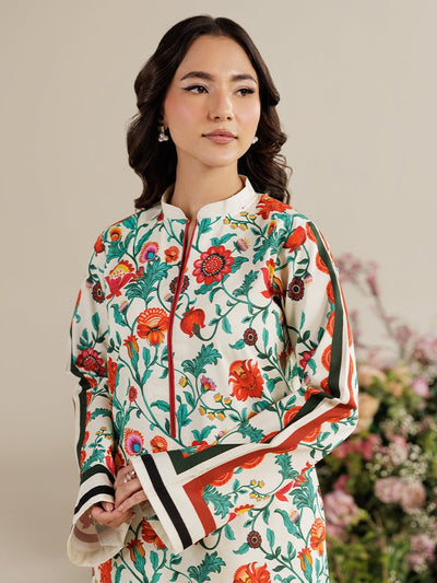 Rajbari | Amal Summer Prints Exclusive | Amal Summer Prints - 13-Brand:Rajbari-Type:Ladies Clothes-Ivory-Lawn-House of Maryam- Buy in UK, USA