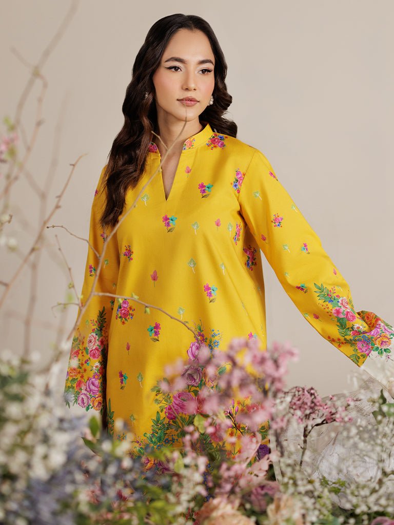 Rajbari | Amal Summer Prints Exclusive | Amal Summer Prints - 14-Brand:Rajbari-Type:Ladies Clothes-Yellow-Lawn-House of Maryam- Buy in UK, USA