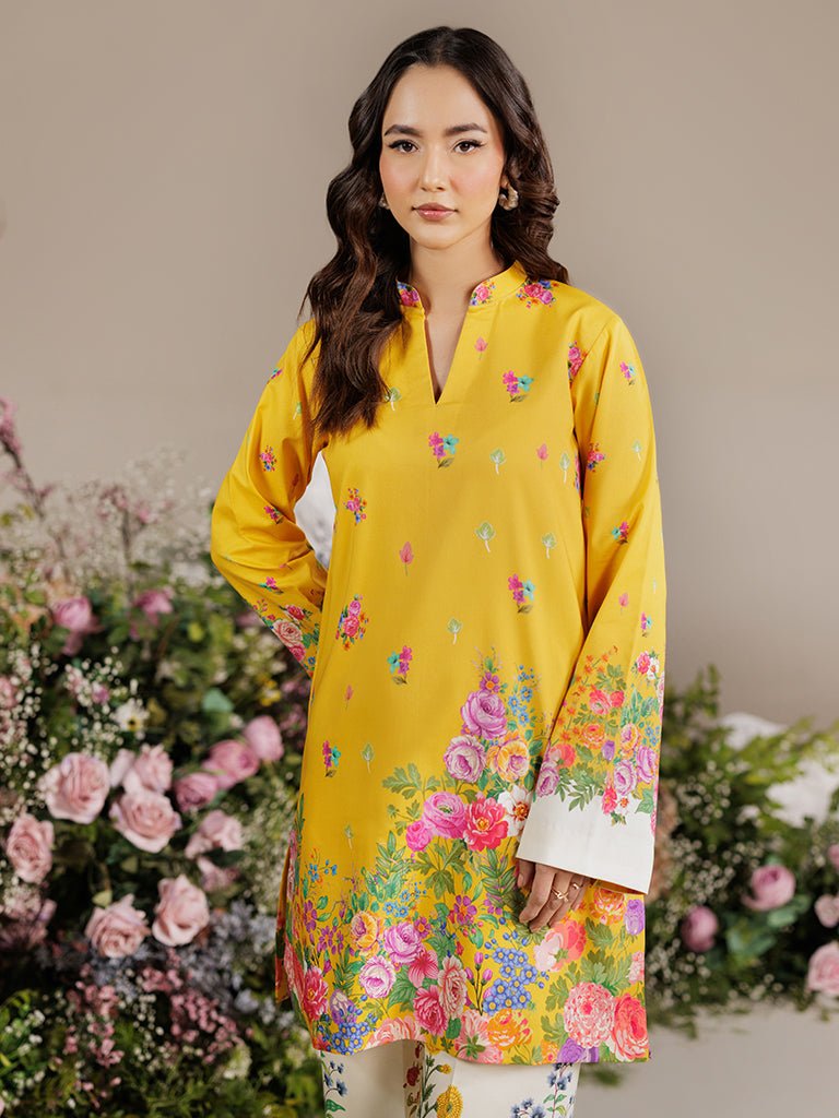 Rajbari | Amal Summer Prints Exclusive | Amal Summer Prints - 14-Brand:Rajbari-Type:Ladies Clothes-Yellow-Lawn-House of Maryam- Buy in UK, USA