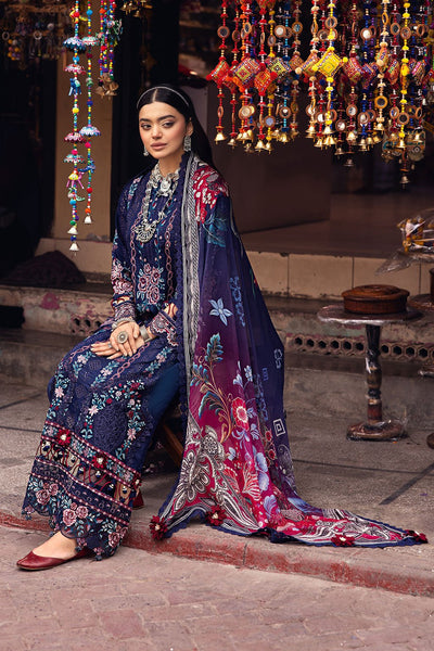 Ramsha | Andaaz Collection | Z-1101-Brand:Ramsha-Type:Ladies Clothes-Navy-Lawn-House of Maryam- Buy in UK, USA