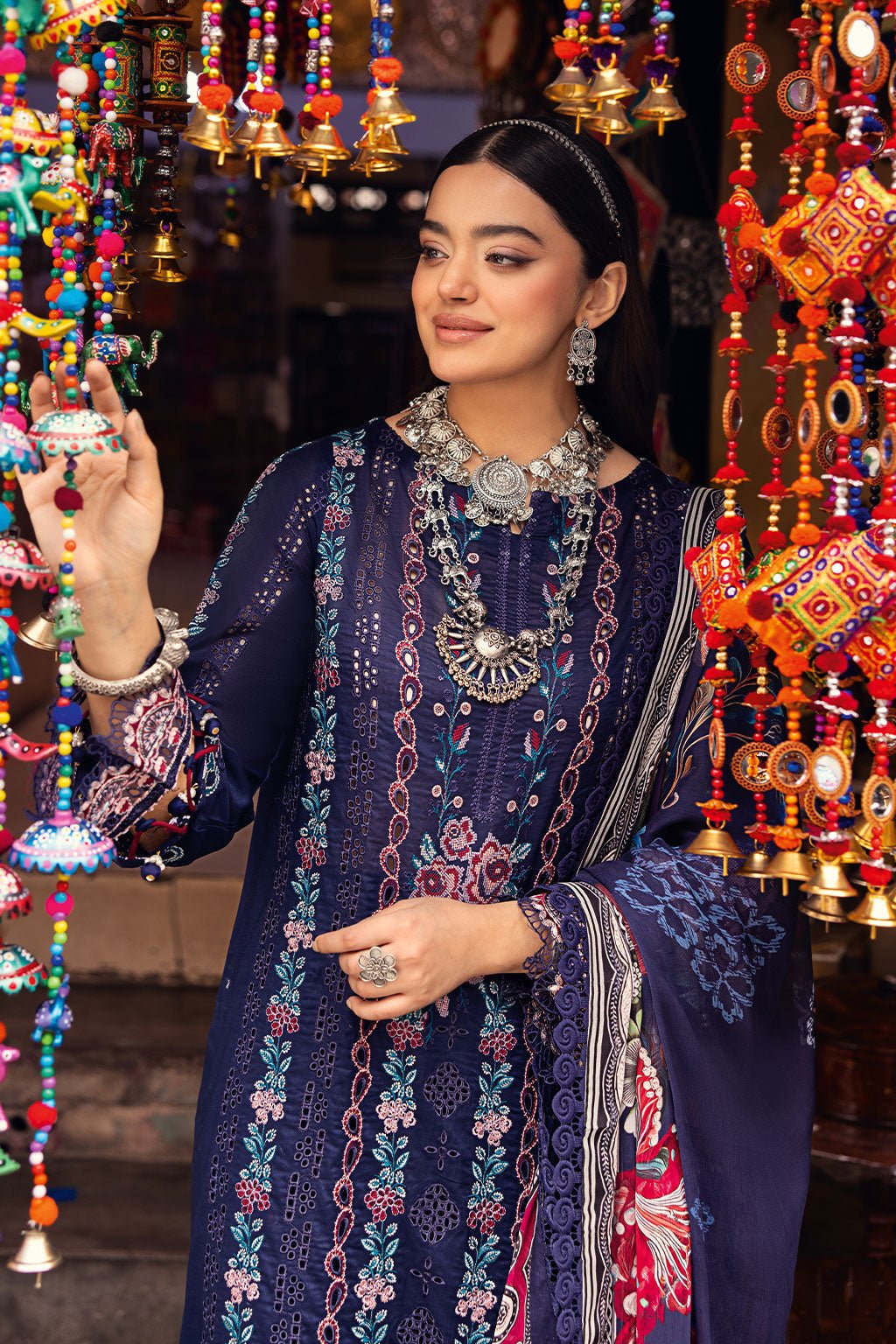 Ramsha | Andaaz Collection | Z-1101-Brand:Ramsha-Type:Ladies Clothes-Navy-Lawn-House of Maryam- Buy in UK, USA