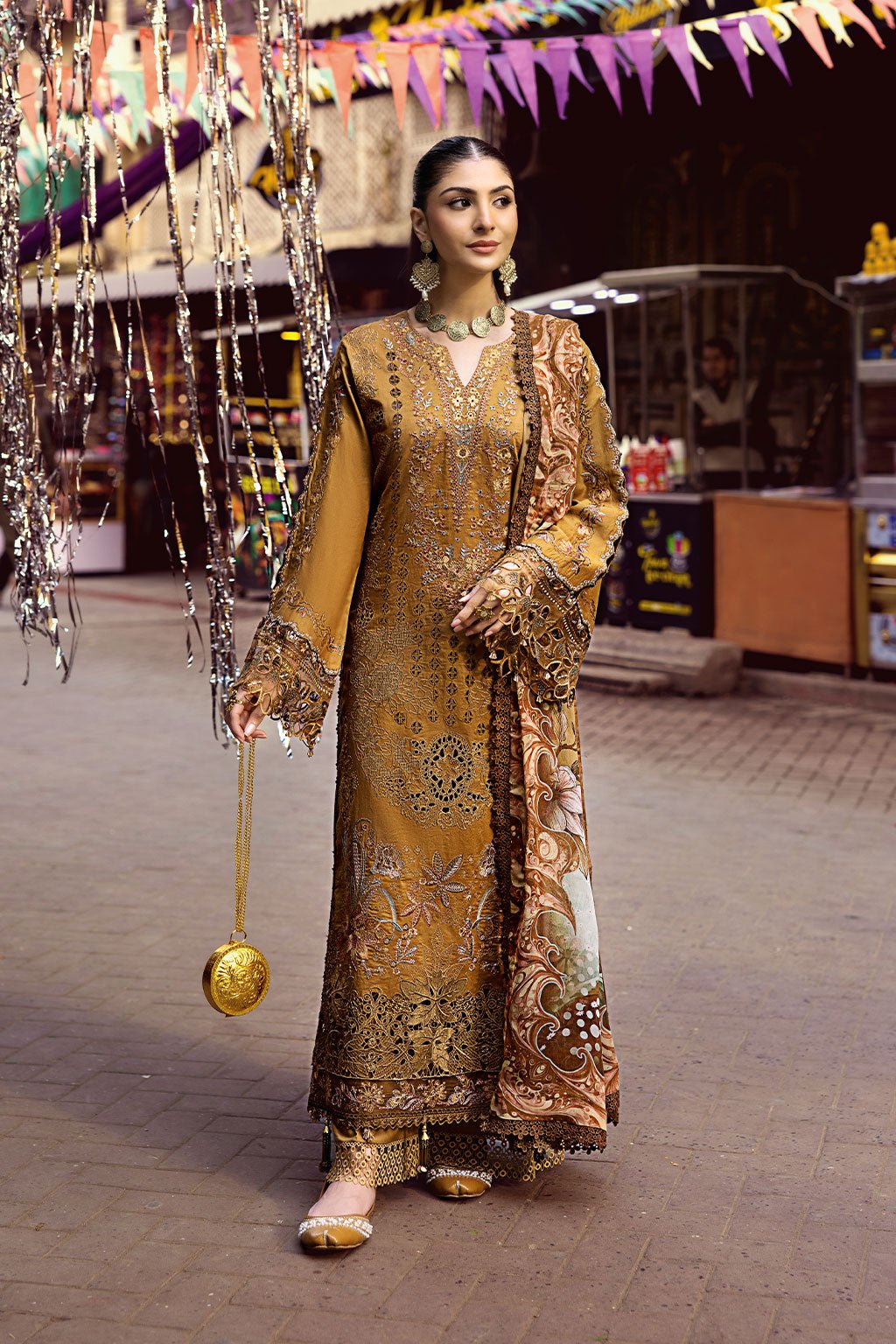 Ramsha | Andaaz Collection | Z-1103-Brand:Ramsha-Type:Ladies Clothes-Rose gold-Lawn-House of Maryam- Buy in UK, USA