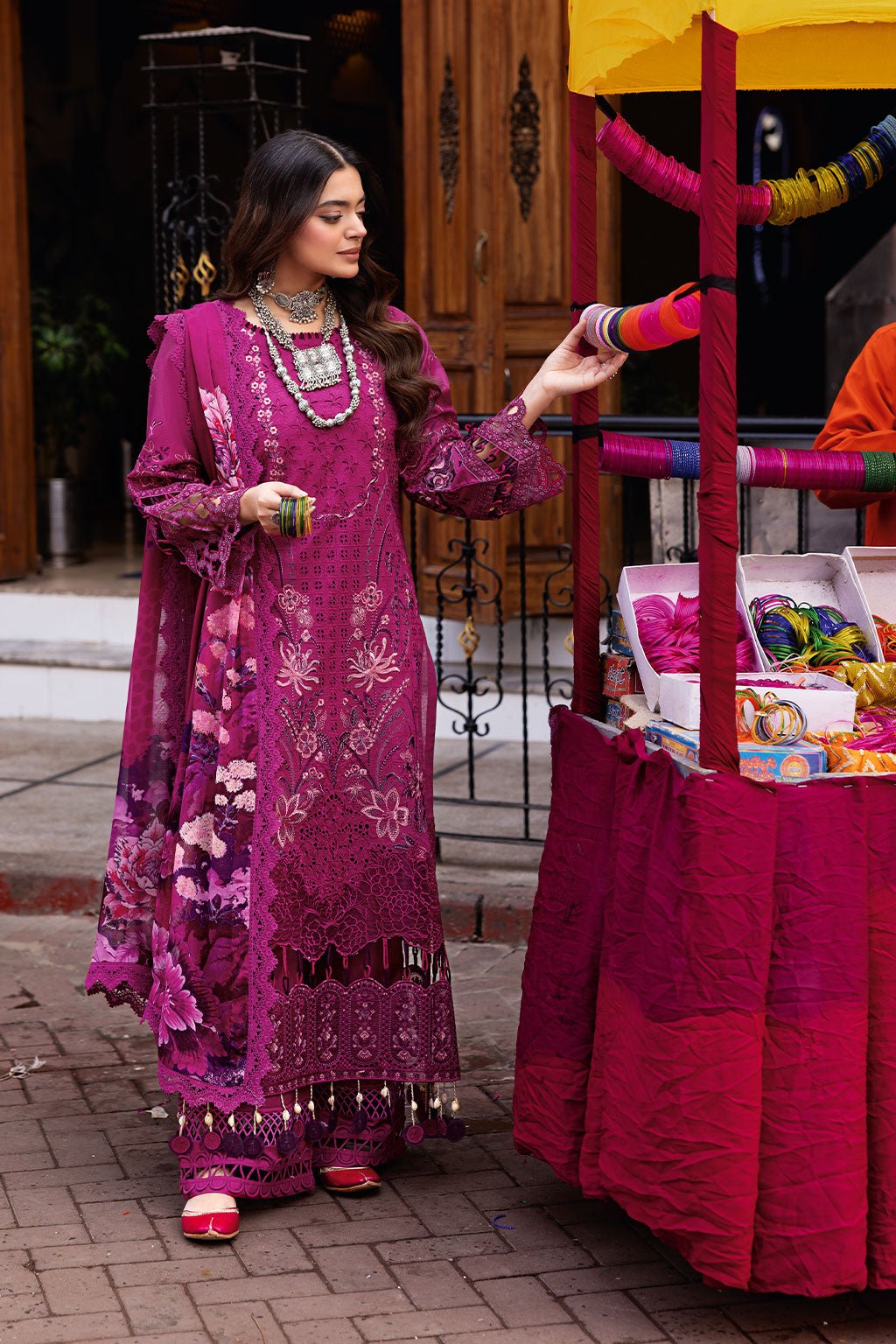 Ramsha | Andaaz Collection | Z-1106-Brand:Ramsha-Type:Ladies Clothes-Magenta-Lawn-House of Maryam- Buy in UK, USA
