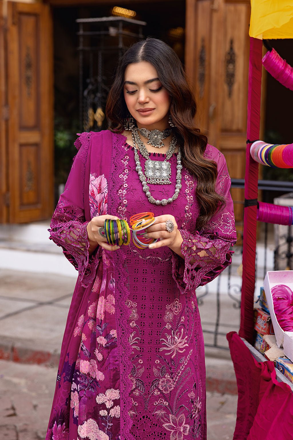 Ramsha | Andaaz Collection | Z-1106-Brand:Ramsha-Type:Ladies Clothes-Magenta-Lawn-House of Maryam- Buy in UK, USA