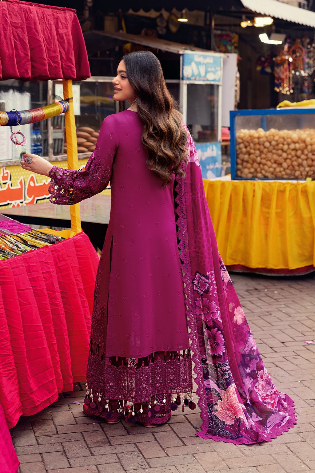 Ramsha | Andaaz Collection | Z-1106-Brand:Ramsha-Type:Ladies Clothes-Magenta-Lawn-House of Maryam- Buy in UK, USA