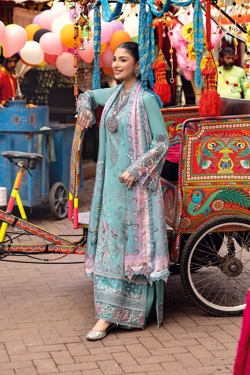 Ramsha | Andaaz Collection | Z-1110-Brand:Ramsha-Type:Ladies Clothes-Lawn-Ice Blue-House of Maryam- Buy in UK, USA