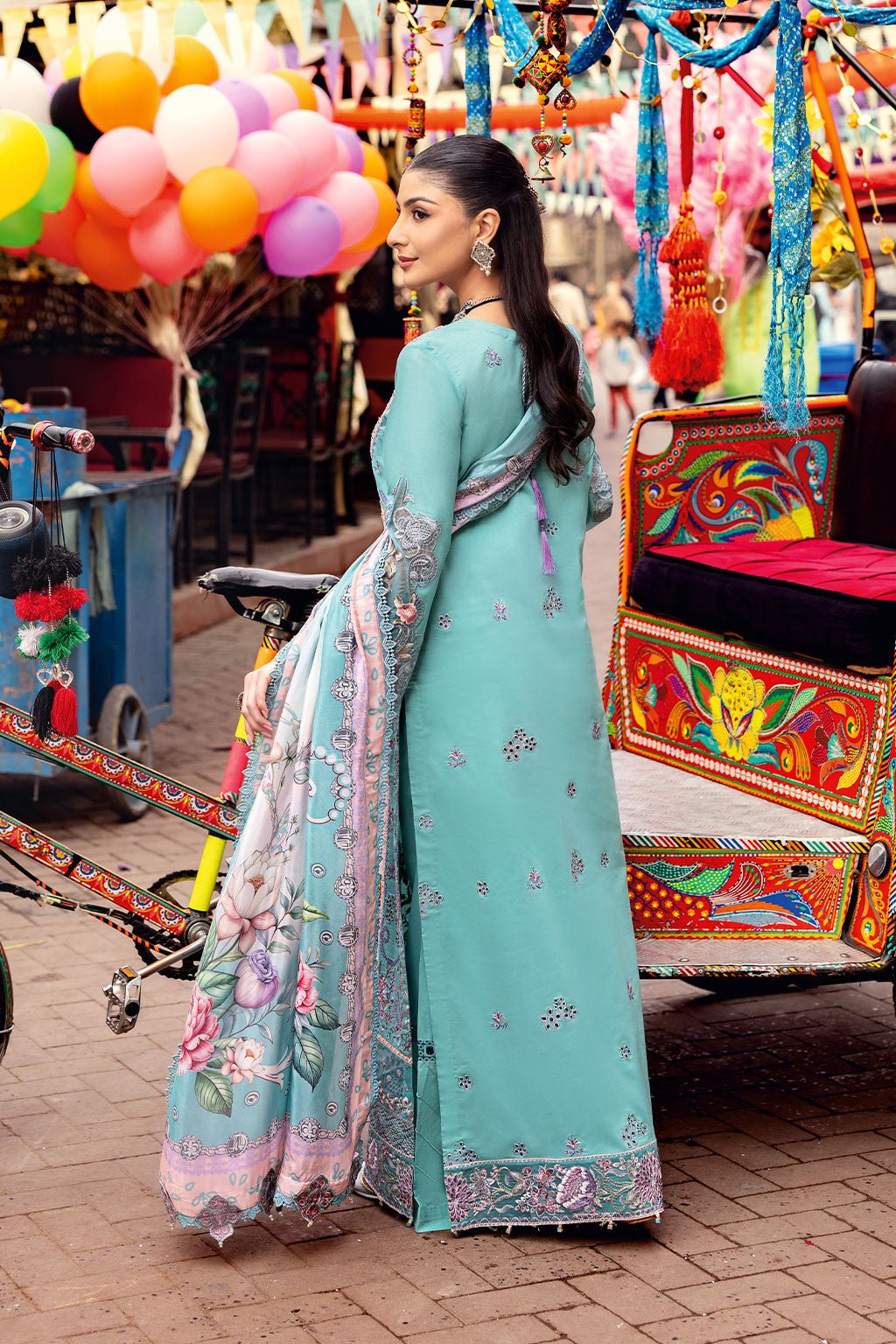 Ramsha | Andaaz Collection | Z-1110-Brand:Ramsha-Type:Ladies Clothes-Lawn-Ice Blue-House of Maryam- Buy in UK, USA