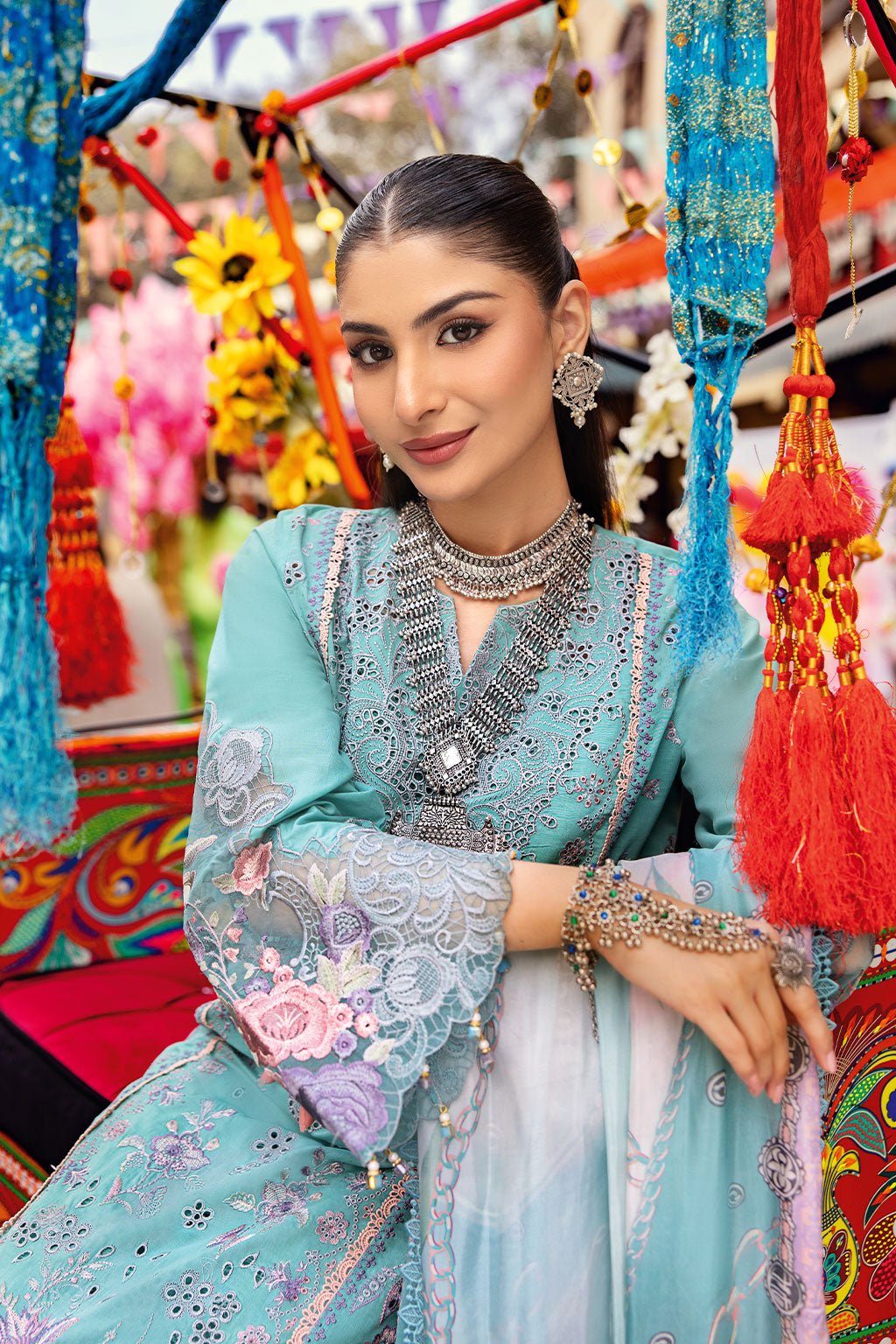 Ramsha | Andaaz Collection | Z-1110-Brand:Ramsha-Type:Ladies Clothes-Lawn-Ice Blue-House of Maryam- Buy in UK, USA