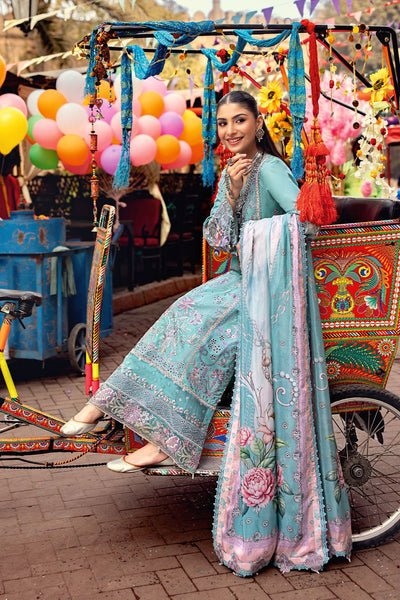 Ramsha | Andaaz Collection | Z-1110-Brand:Ramsha-Type:Ladies Clothes-Lawn-Ice Blue-House of Maryam- Buy in UK, USA
