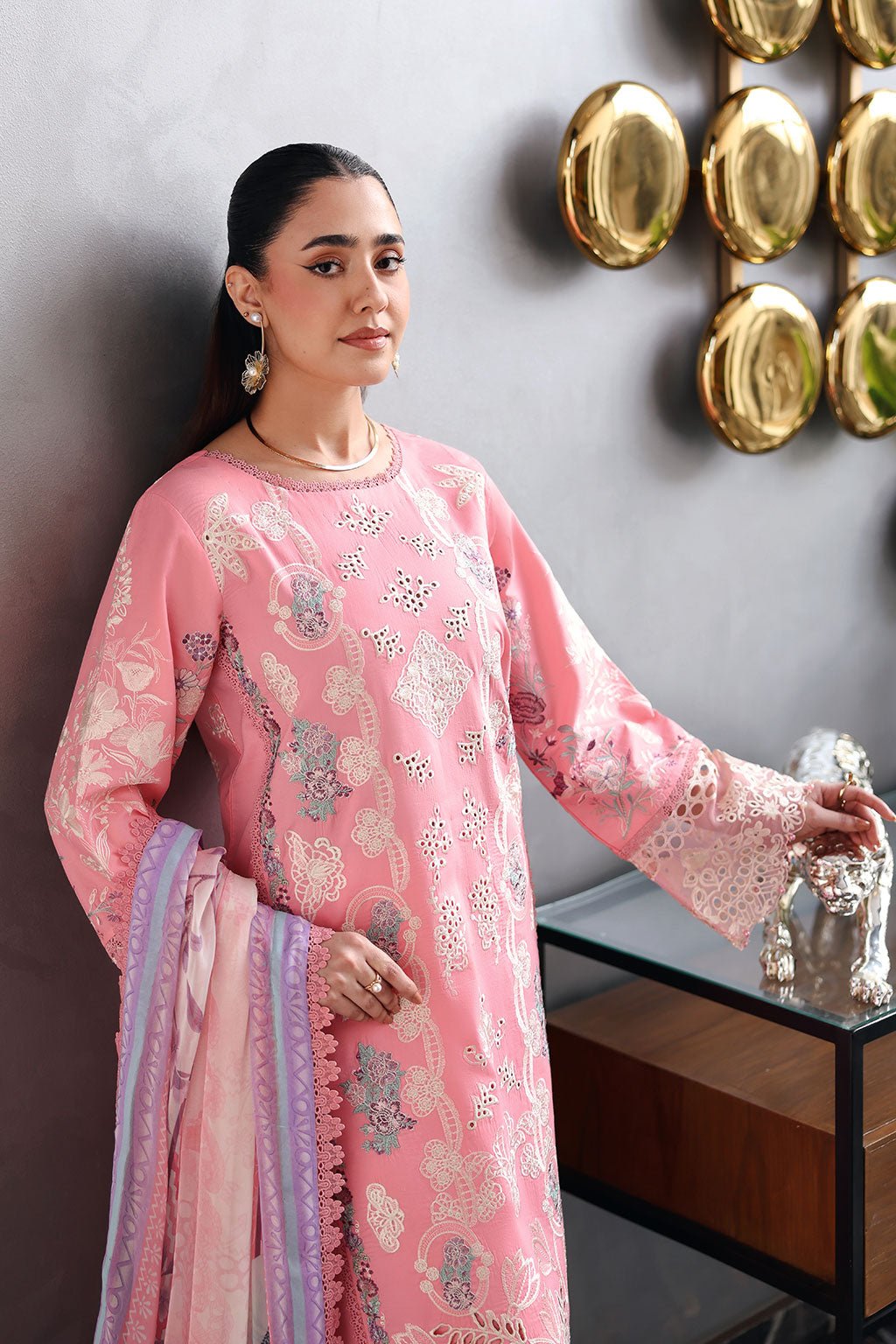 Ramsha | Andaaz Collection | Z-1404-Brand:Ramsha-Type:Ladies Clothes-Pink-Lawn-House of Maryam- Buy in UK, USA
