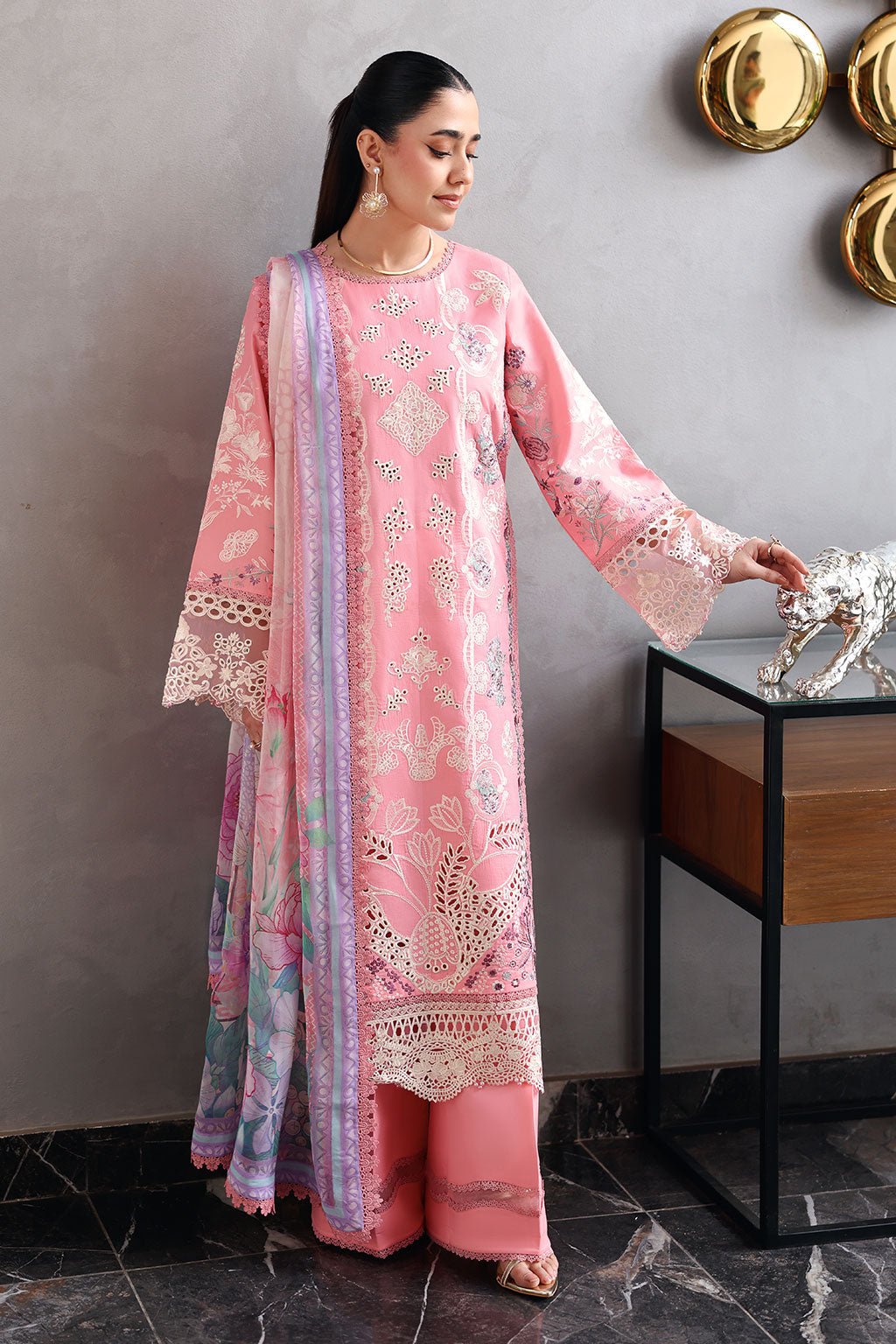 Ramsha | Andaaz Collection | Z-1404-Brand:Ramsha-Type:Ladies Clothes-Pink-Lawn-House of Maryam- Buy in UK, USA