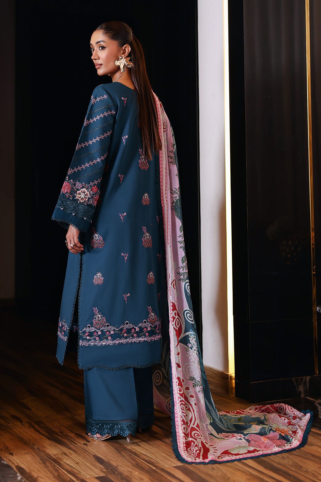 Ramsha | Andaaz Collection | Z-1405-Brand:Ramsha-Type:Ladies Clothes-Zinc Blue-Lawn-House of Maryam- Buy in UK, USA