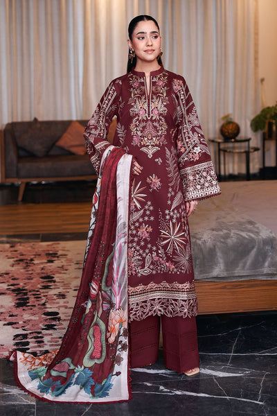 Ramsha | Andaaz Collection | Z-1406-Brand:Ramsha-Type:Ladies Clothes-Dark Maroon-Lawn-House of Maryam- Buy in UK, USA