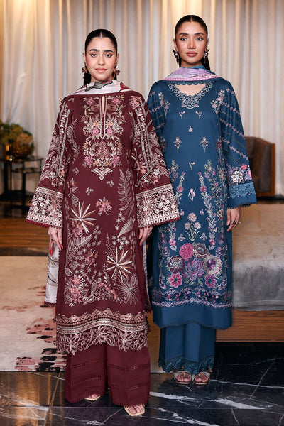 Ramsha | Andaaz Collection | Z-1406-Brand:Ramsha-Type:Ladies Clothes-Dark Maroon-Lawn-House of Maryam- Buy in UK, USA