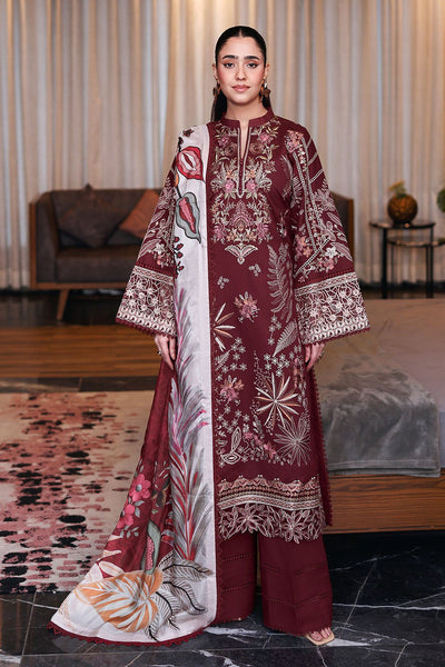 Ramsha | Andaaz Collection | Z-1406-Brand:Ramsha-Type:Ladies Clothes-Dark Maroon-Lawn-House of Maryam- Buy in UK, USA