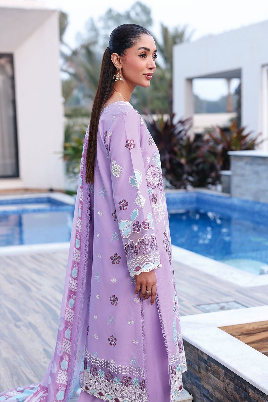 Ramsha | Andaaz Collection | Z-1407-Brand:Ramsha-Type:Ladies Clothes-Lavender-Lawn-House of Maryam- Buy in UK, USA