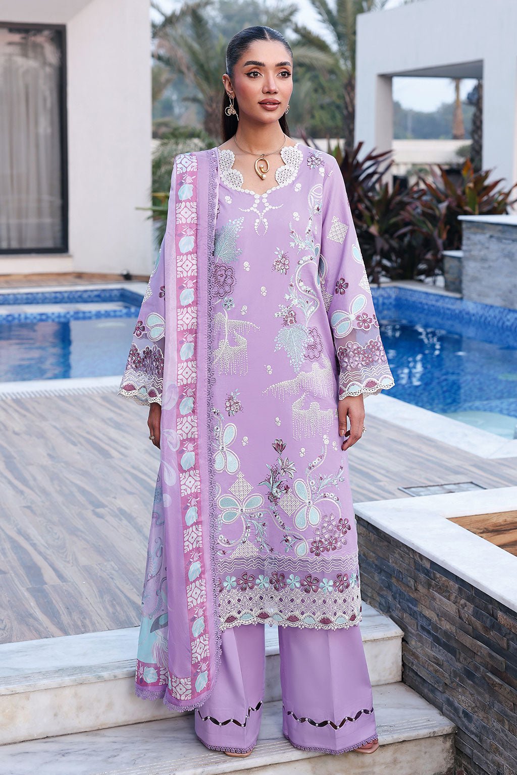 Ramsha | Andaaz Collection | Z-1407-Brand:Ramsha-Type:Ladies Clothes-Lavender-Lawn-House of Maryam- Buy in UK, USA
