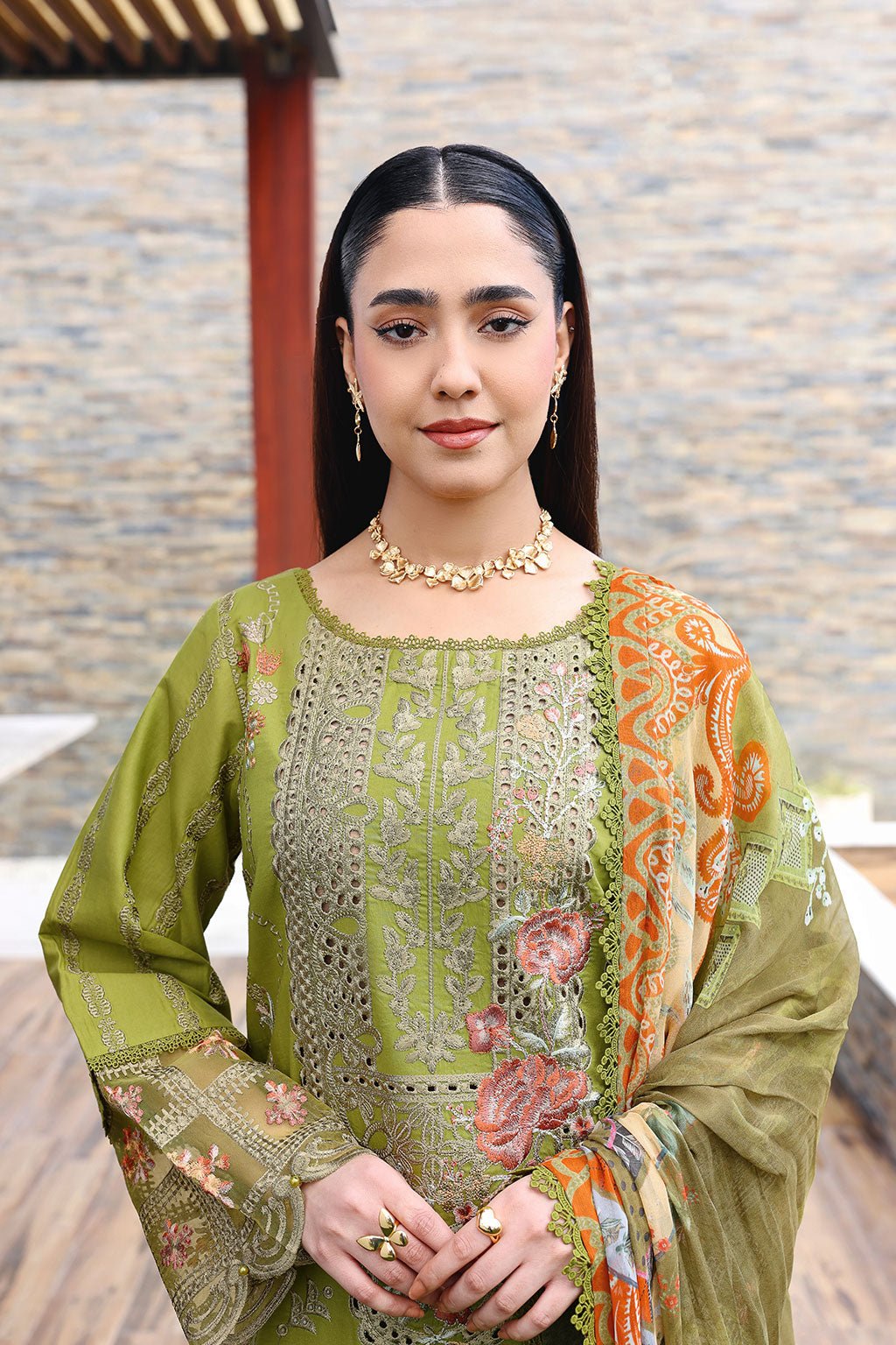 Ramsha | Andaaz Collection | Z-1408-Brand:Ramsha-Type:Ladies Clothes-Rich Green-Lawn-House of Maryam- Buy in UK, USA