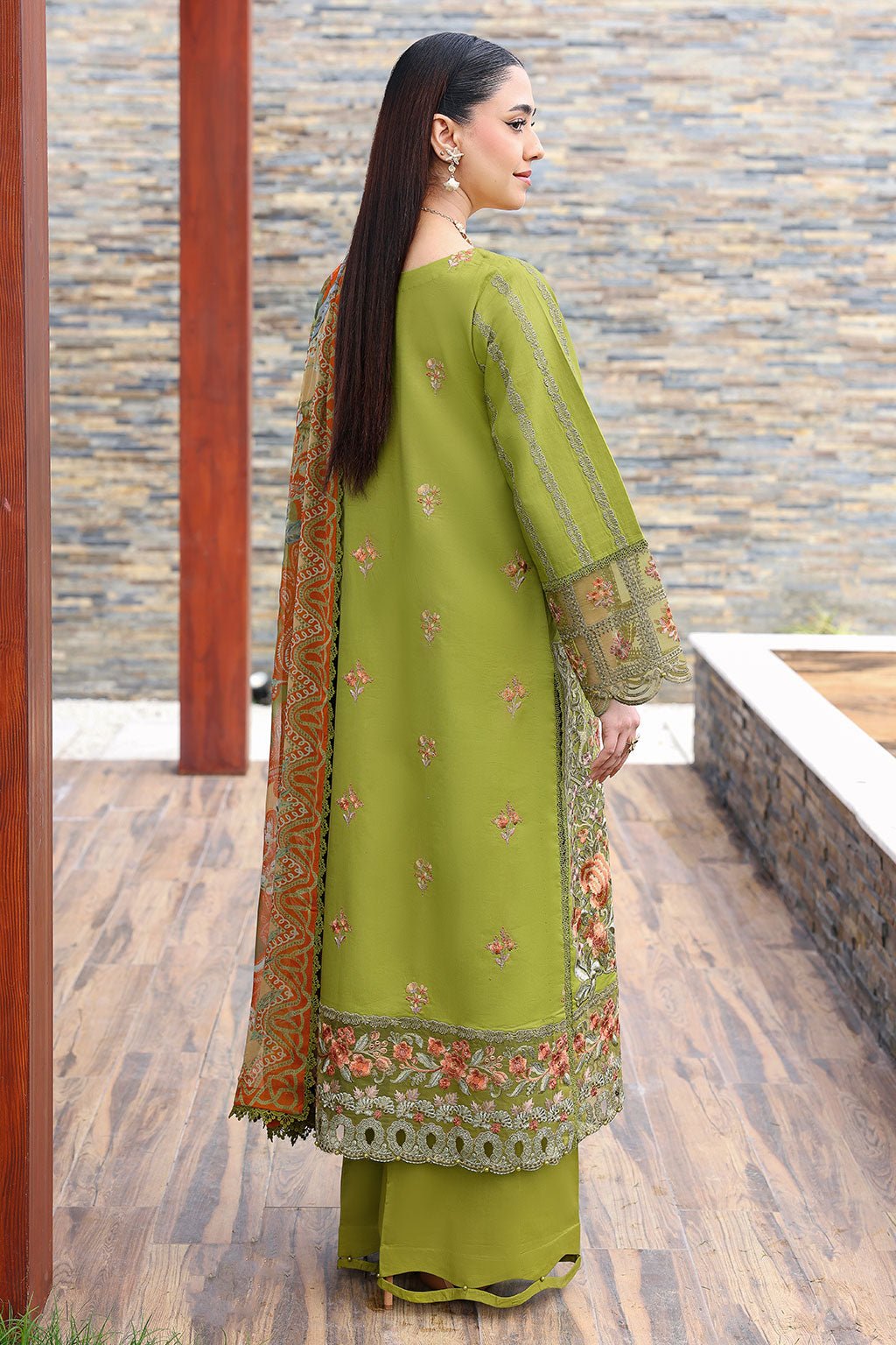 Ramsha | Andaaz Collection | Z-1408-Brand:Ramsha-Type:Ladies Clothes-Rich Green-Lawn-House of Maryam- Buy in UK, USA