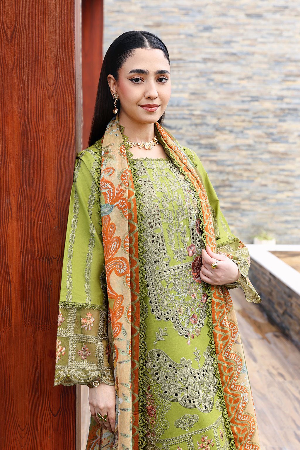 Ramsha | Andaaz Collection | Z-1408-Brand:Ramsha-Type:Ladies Clothes-Rich Green-Lawn-House of Maryam- Buy in UK, USA