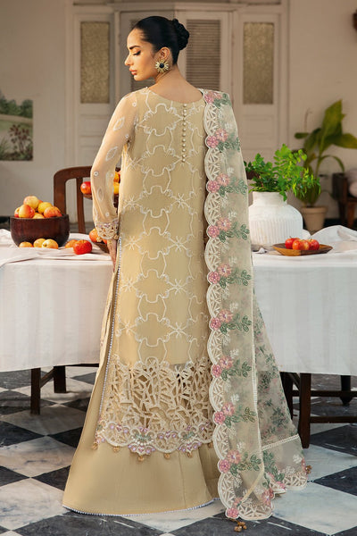 Ramsha | Dastak Luxury Chiffon Collection | Q-105-Brand:Ramsha-Type:Ladies Clothes-Beige-Chiffon-House of Maryam- Buy in UK, USA
