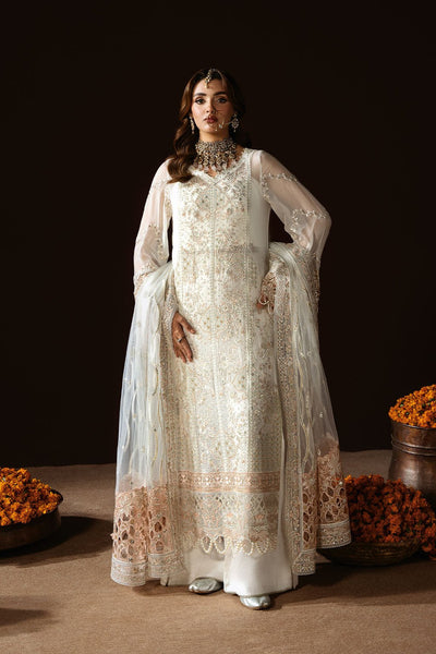 Ramsha | Dastak Luxury Chiffon Collection | Q-204-Brand:Ramsha-Type:Ladies Clothes-White-Chiffon-House of Maryam- Buy in UK, USA